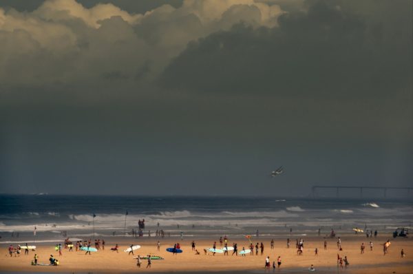 Stormy beach